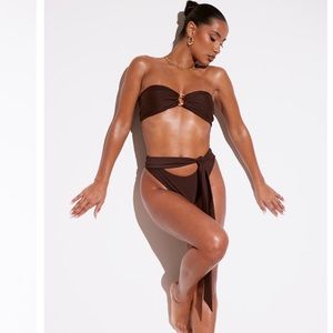 Chocolate High-waisted bikini